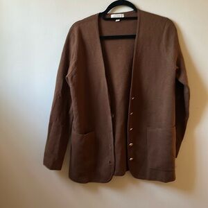 Brown Cotton J Crew Cardigan